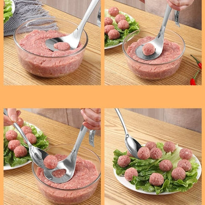 🥳Meatball Spoon! Non-stick, scoop & drain – perfect gift. Mess-free cooking – grab yours! ✅