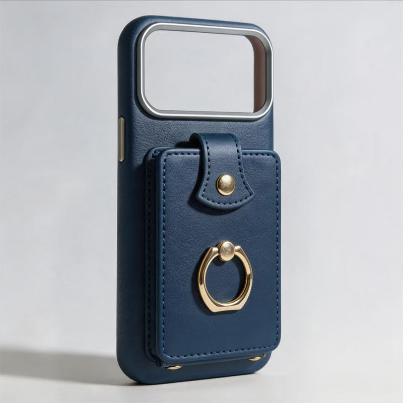 Magnetic Wallet Case with Ring Stand