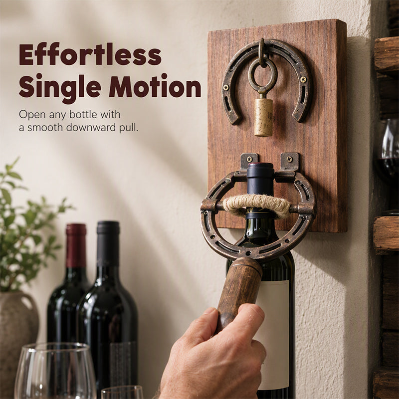 Vintage Wall-Mounted Horseshoe Wine Opener