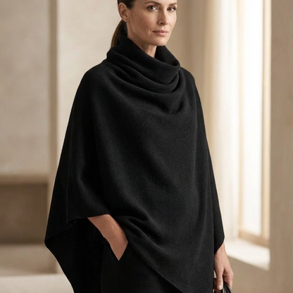 🌸Women's Cowl-Neck Cape & Wide-Leg Pants 2-Piece Set