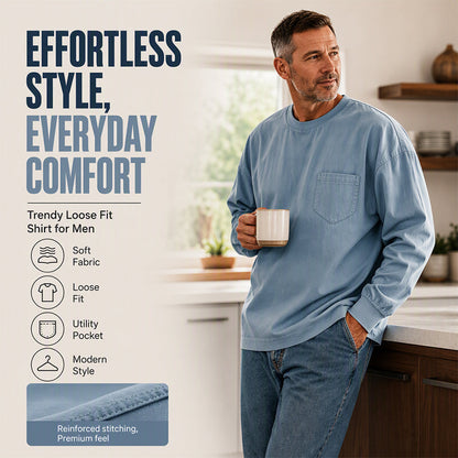 Bestseller🏆👕 Men's Loose-Fit Long Sleeve T-Shirt