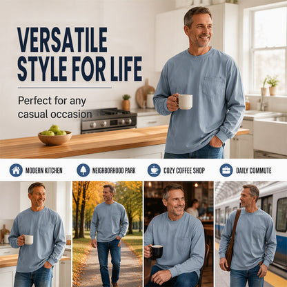Bestseller🏆👕 Men's Loose-Fit Long Sleeve T-Shirt