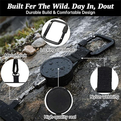 Heavy-Duty Retractable Keychain with Bottle Opener