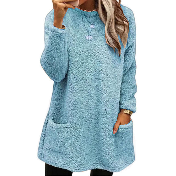 🍂Limited-Time Offer ☁️Women's Warm Crew Neck Long Sleeve Top