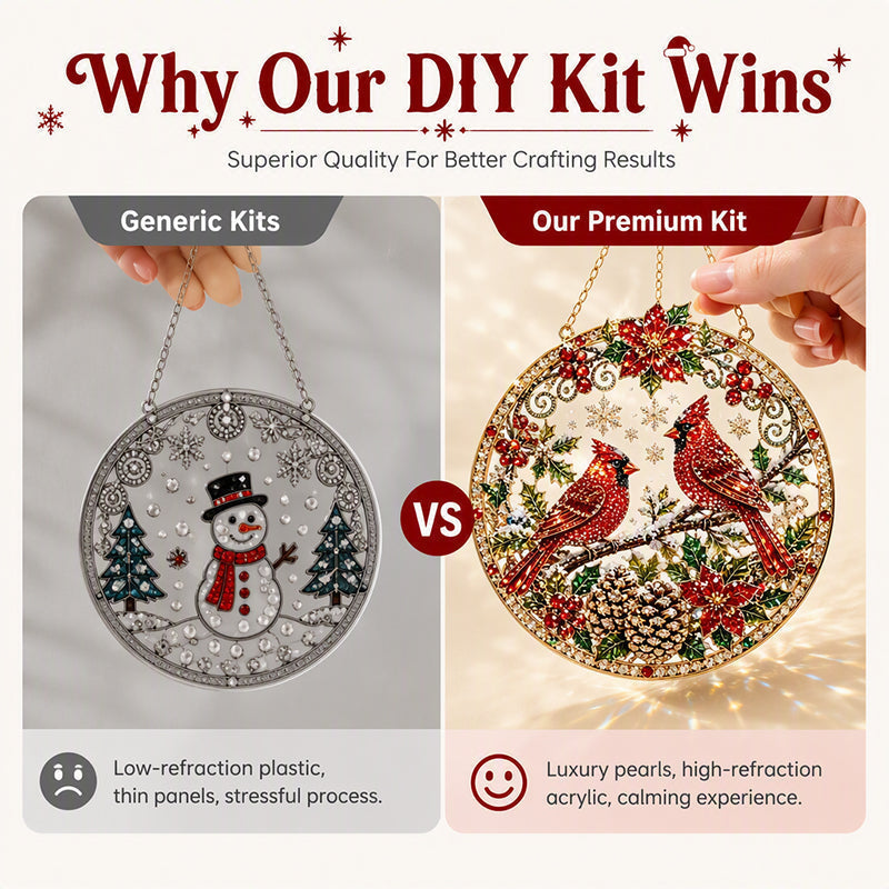 Christmas Pearl Art DIY Kit for Adults – Handmade Holiday Ornament Craft Set🎄🎁💠