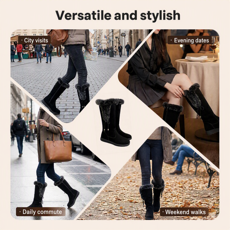 🌸💖Women's Warm Anti-Slip Wear-Resistant Mid-Calf Boots