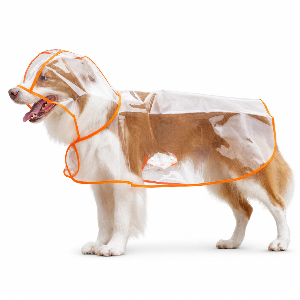 🌧️ Transparent Waterproof Dog Raincoat – XS to 8XL