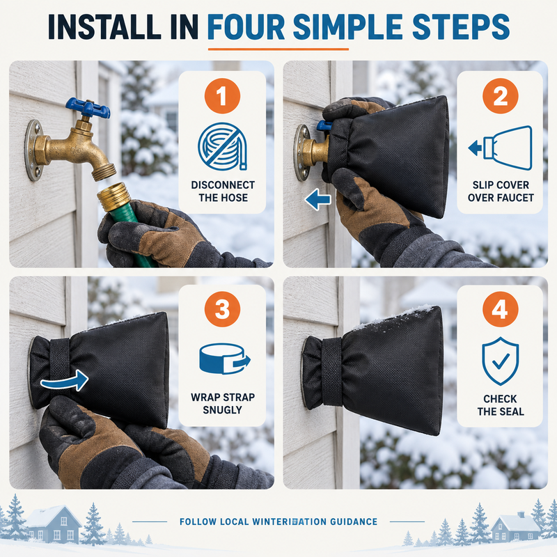 Outdoor Faucet Cover for Winter Freeze Protection