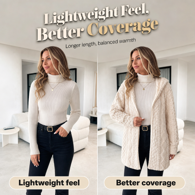 ✨Women’s Casual Plush Hooded Jacket