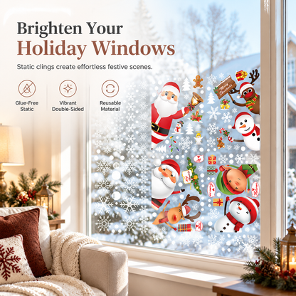 Christmas PVC Static Window Clings