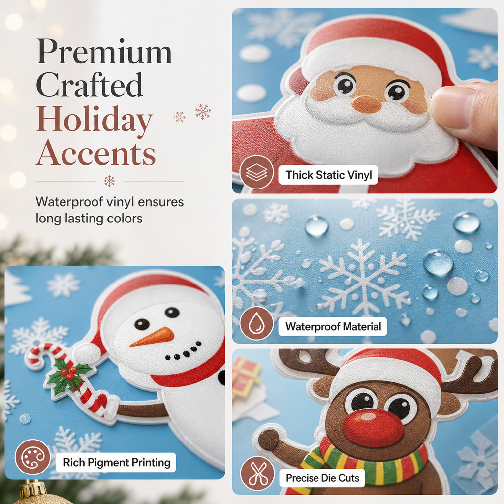 Christmas PVC Static Window Clings